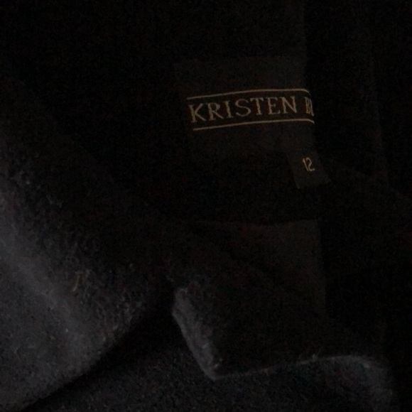 Women's Kristen Blake fall lambwool cashmere long career Black Coat - Picture 12 of 15